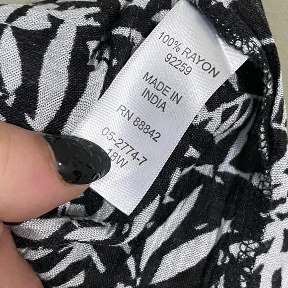 WOMEN WITHIN SZ 18 PRINTED TIE WAIST MAXI DRESS - Picture 5 of 7